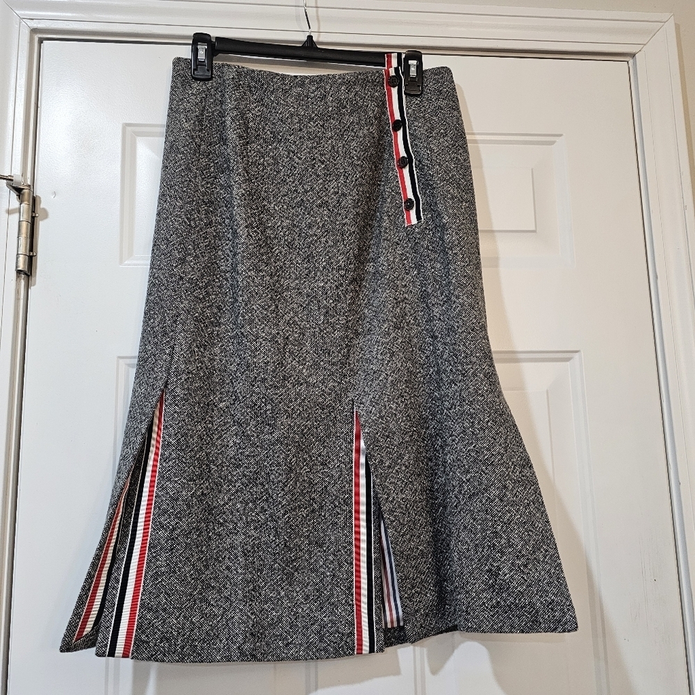 Thom Browne Cashmere  and Silk Skirt Italian Size 44 US Size 8 Quiet Luxury {B10